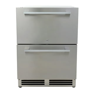 Under Counter Refrigerator, Stainless Steel Under Counter Drawer Fridge ICEJUNGLE Beverage Fridge Refrigerator with Digital Displayfor Outdoor and HOM