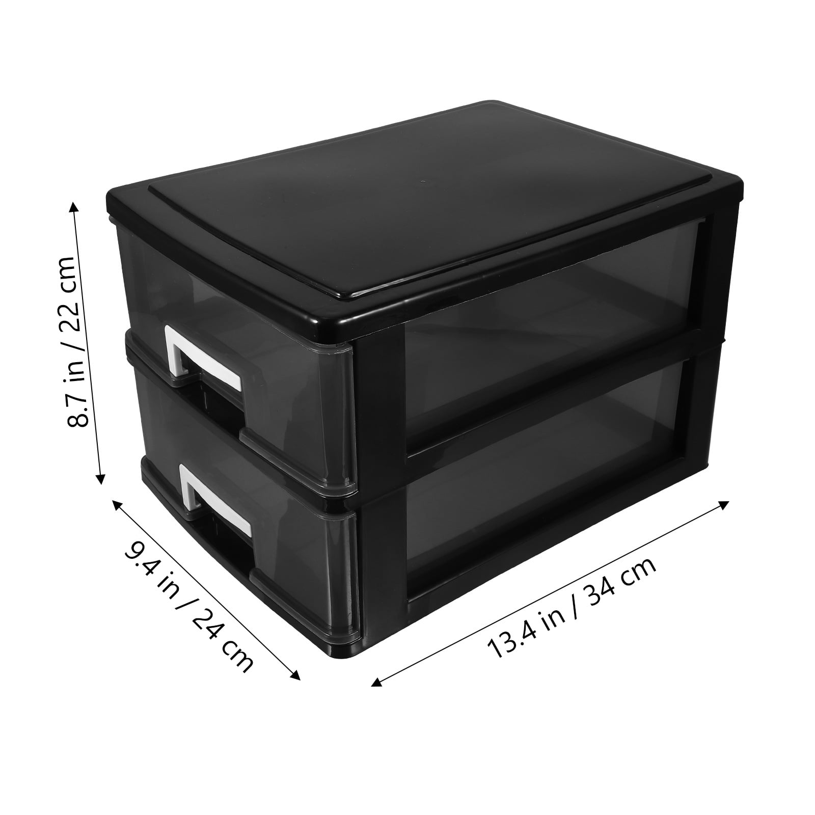 AURARMLET Black Desktop Organizer with Drawers, PP Material Storage Box for Home and Office Desk, Adult Use, 1 Set