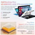 thumbnail image 4 of OSCAL tablet 10 Inch Tablet Pad 50 WiFi, Android Tablets WiFi 6, 2GB RAM 64GB ROM,Meteorite Grey/Blue, 4 of 5