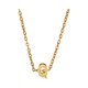 thumbnail image 1 of Un collar de oro con las iniciales de un nombre femenino de moda es un regalo para adolescentes femeninas, 1 of 5