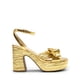 thumbnail image 2 of Sandalias de Tacón para Mujer DREAM PAIRS Doradas con Plataforma y Lazo Talla 8, 2 of 7