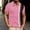 Pink#02, variant on Handshe Mens T-Shirts Short Sleeve Button Casual Stylish Basic Tees Work Striped Shirts Henley Summer Lightweight Stretch Top