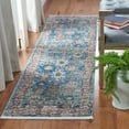 thumbnail image 3 of SAFAVIEH Shivan Zeke Oriental Distressed Runner, Blue/Red, 2'6" x 6', 3 of 9