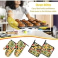 thumbnail image 6 of Hojas Tropicales Y Flores Print Oven Mitts and Pot Holders Sets 4 Piece Set Kitchen Women Men Cooking Baking Microwave Heat Resistant, 6 of 6