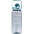 thumbnail image 2 of 2 Liter BPA-Free Motivational Water Bottle with Time Markers, Flip-Top Lid and Handle, 2 of 3