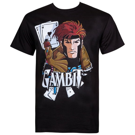 Gambit 112581L Gambit Feeling Lucky Mens X-Men T-Shirt - Large