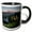 Black/White, variant on 3drose, Washington State. Beargrass Flowers at Eunice Lake. Mt. Rainier N.p, 11oz Two-tone Yellow Mug