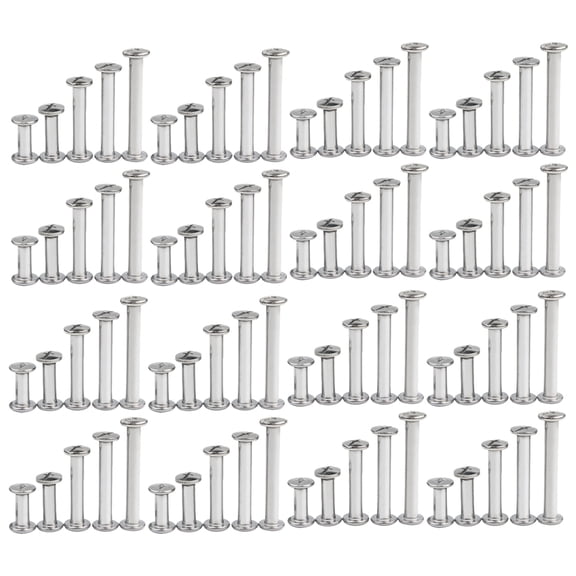 OUNONA Screws Binding Chicago Scrapbook Extension Book Postscrew Bolt Flat Barrels Album Binder Button Materials Making