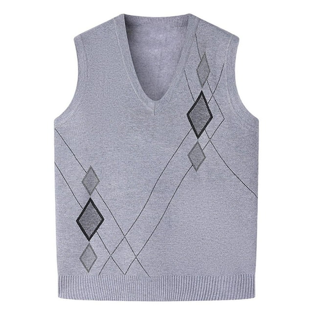 Mgmyaa Gilets pour Hommes Mode Unie Confortable Mode Sans Manches Col en V Débardeurs Blouse Cardigan