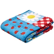 Ladybug Fleece Plush Throw 50 x 60