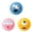 Z4, variant on CICRKHB Dog Toy Balls Made of Latex, 5.5X5.5X4Cm Funny Face Latex, Lightweight and Squeak Toys Soft Puppy Interactive Play Sound Soft, for Puppies, Round, Cute Pet Toy Blue