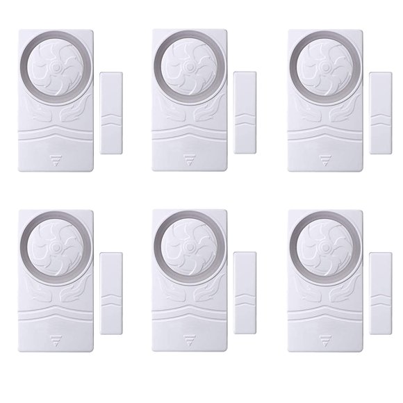 Wsdcam Door and Window Alarm for Home Magnetic Window Alarm Sensors for Home Security, Loud 110dB - 6 Pack