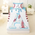 thumbnail image 3 of Manfei Personalized Initial A Twin Sheet Sets 3pcs,Baseball Sport Bedding, 3 of 5