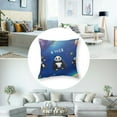 thumbnail image 5 of Plush Pillowcases Pieces Pillow Cover  Decorative Panda Galaxy Stars Planets Rocket Cute Navy King Size Pillow Sham with Zipper, 5 of 7