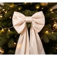 thumbnail image 5 of Bcylexb Extra Large Christmas Tree Topper Bow, 20"x120" Satin Finish with Long Flowing Streamers Elegant Christmas Tree Top Party Home Indoor Decoration, 5 of 6