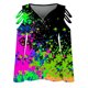 thumbnail image 2 of Gibobby Blusa Termica Blusa para mujer Casual Summer Tops Floral Manga larga O Cuello Camiseta Impreso Flower Loose Side Split Blusa Túnica（Negro， XXL), 2 of 4
