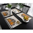 thumbnail image 3 of Placemats Set of 6 Washable,Autumn Pumpkin Sunflowers Placemat for Dining Table Decorations, Heat-Proof Table Mats for Kitchen Dinner Banquet Black and White Buffalo Plaids, 3 of 6