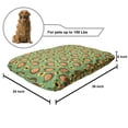 thumbnail image 2 of Peach Pet Bed, Hand-Drawn Peach Fruits Pattern as Repeating Half Slice with Illustration Print, Chew Resistant Pad for Dogs and Cats Cushion with Removable Cover, 24" x 39", Multicolor, by Ambesonne, 2 of 4