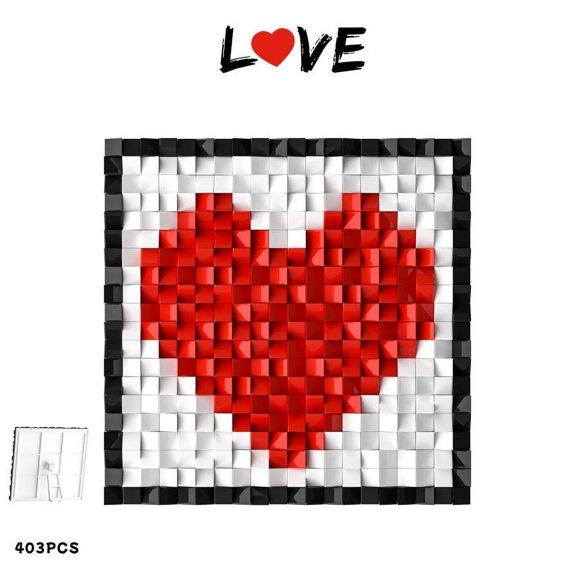 Creative Design Love Photo Frame Micro Particle Building Blocks DIY Bricks Model Desk Decor Toys for Girls Valentine's Day Gifts (NO.K44(no box))