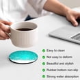 thumbnail image 3 of Turquoise Snowflakes Christmas Coasters Set of 6, Absorbent Coasters for Drinks, Winter Holiday Xmas Snowflake Coaster for Desk Coffee Table Protection, Home Decor House Warming Gifts 4", 3 of 8