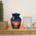 thumbnail image 6 of MUKTIVE Music Small Urns for Human Ashes Keepsake, Miniature Blue Urns for Human Ashes Adult Female, Small Sunset Urn for Mom, 3 Inch Little Cloud Urn for Adult Man, 6 of 7