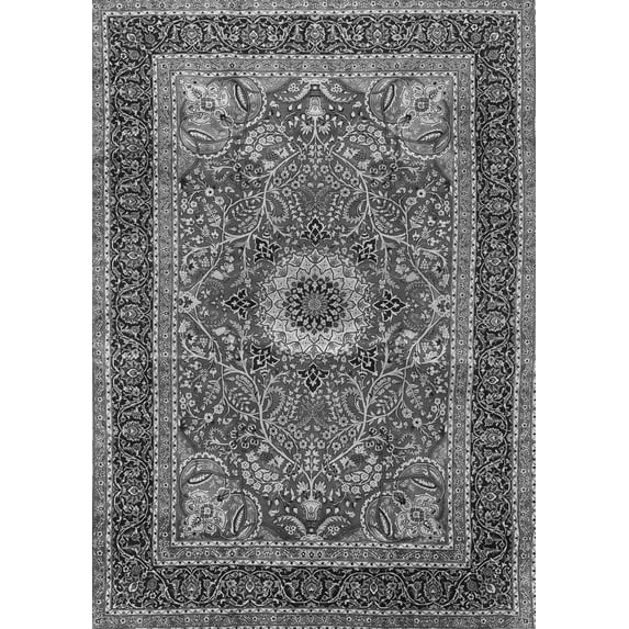 Ahgly Company Indoor Rectangle Persian Gray Traditional Area Rugs, 6' x 9'