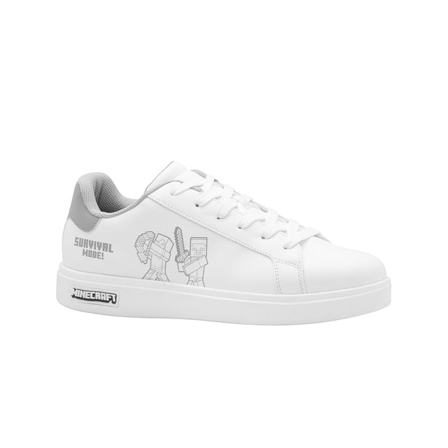 Tenis Escolar Para Niño Minecraft Urbano Cómodos Color Blanco blanco 24.5