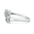 thumbnail image 4 of 10K White Gold Diamond Horseshoe Ring, 4 of 6