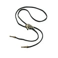 thumbnail image 1 of tamizeot Retro Rope Bolo Tie For Men Suitable For Daily Wear Fine Workmanship And Delicate Details Alloy Bolo Black Wolf Head, 1 of 6