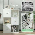 thumbnail image 4 of Spaco 3-Tier Bookshelf with Anti-toppling Device for Living Room-White, Tall Bookshelf, Shelves for Living Room, Home Office, Bedroom, Balcony, 4 of 12