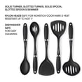 thumbnail image 2 of Cooking Light 5 Piece Nylon Kitchen Utensil Set, Black, 2 of 6