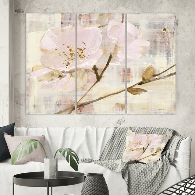 Designart - Élégance I Rose - Toile Art Shabby Chic