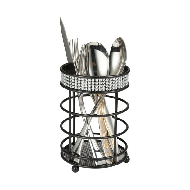 Kitchen Sense Chrome Modern Utensil Holder