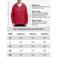 thumbnail image 5 of SPEEDRUN Mens Rain Jackets Men Waterproof breathable Lightweight Windbreaker with Hood Outdoor Raincoat for Hiking Running Travel Red L, 5 of 7