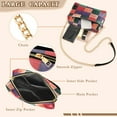 thumbnail image 3 of FORMRS Women Crossbody Purse with Chain Strap Vegan Leather Shoulder Handbag, Red and Purple Plaid Pattern, 3 of 7