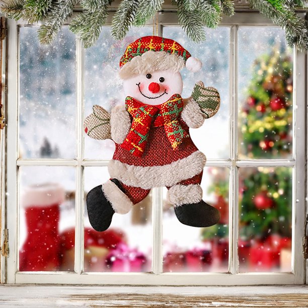 ¡Precios Bajos Siempre!, Colgante de tela navideña Figura de Papá Noel Colgante pequeño Adorno para árbol de Navidad Arreglo de accesorios de decoración Akmoler