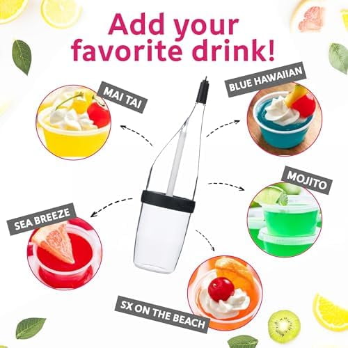Jellinator Jello Shot Maker  Jello Shot Dispenser with Spring Tip, Alcohol Shot Pourer, Liquor Shot Dispenser, Shot Filler and Holder, Jello Shot Kit, Perfect for Halloween Parties