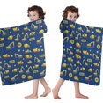 thumbnail image 4 of Cartoon Construction Vehicles Stars Hooded Bath Towel，60"x35" for Ages 3 To 12 Kids, Quick Dry Lightweight Soft Microfiber Hood Beach Towel Cover Up for Kids, 4 of 7