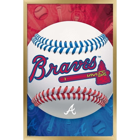 MLB Atlanta Braves – Logo 13 Wall Poster 22.375 x 34 Framed