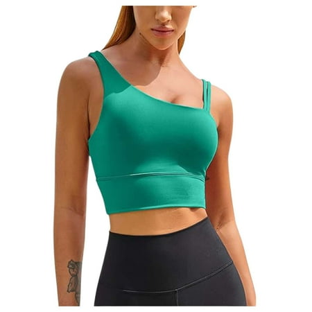 SNKSDGM Female Lace Tank Tops for Women Green Women Tank Tops Athletic WomenS Sports Bra with Fixed Cups and Adjustable Straps Yoga Fitness Top for Comfort and Support M