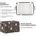 thumbnail image 3 of GZHJMY Cute Christmas Gnomes Storage Bins Collapsible with Handle, 2PCS Rectangle Waterproof Baskets for Storage Cube Closet Organizer for Toy Nursery Book Office Shelf Bathroom, 3 of 7
