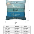 thumbnail image 4 of Nautical Coastal Beach Throw Pillow Covers 18x18 Set of 2,Teal Green Turquoise Pillow Covers Outdoor Decorative Pillow Case for Couch Bed Sofa Cushion Home Decor, 4 of 6