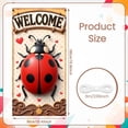 thumbnail image 2 of Ladybug Design Welcome Banner Red Hearts Ladybug Display Polka Dot Pattern Vintage Border Heart Backdrop for Garden Party Kids Birthday Welcome Event, 2 of 9