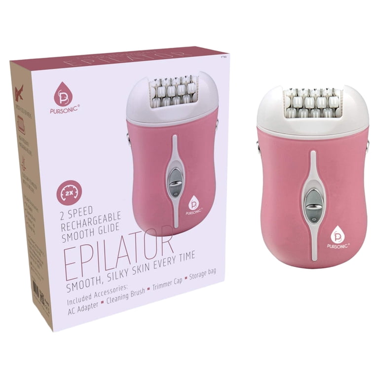 Pursonic Electric Hair Remover, Rechargeable Epilator in Pink