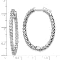 thumbnail image 2 of Real 14kt White Gold Oval Hoop With Safety Clasp Earring Mountings; for Adults and Teens; for Women and Men, 2 of 2