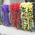 thumbnail image 1 of Imitación violeta colgante de pared flor vid decoración de boda flor de seda ventana balcón flor falsa colgante violeta flor vid, 1 of 1