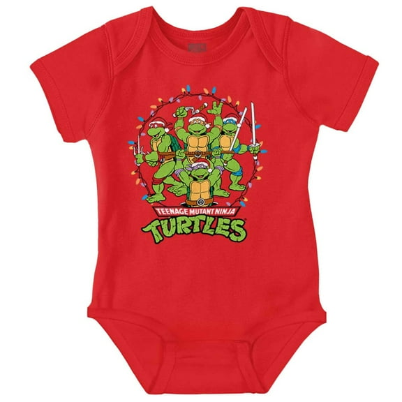 TMNT Ninja Turtle Christmas Lights Baby Romper Boys or Girls