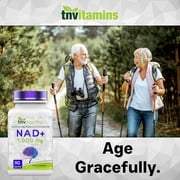 TNVitamins Nicotinamide Adenine Dinucleotide NAD+ Supplement 1,000 mg Per Serving for Cellular Energy Support and Mitochondrial Function, 90 Count