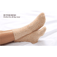 thumbnail image 3 of Martha Stewart Womens Marled 2 Pack Butter Crew Sock Latte/Silver Grey, 3 of 6