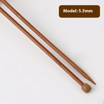 1 Pair 5.5mm Wood Knit Needles Wooden Crochet Needles Single Point Knitting Needle Straight Smooth Needles Beginner Handmade Needles for Sweaters